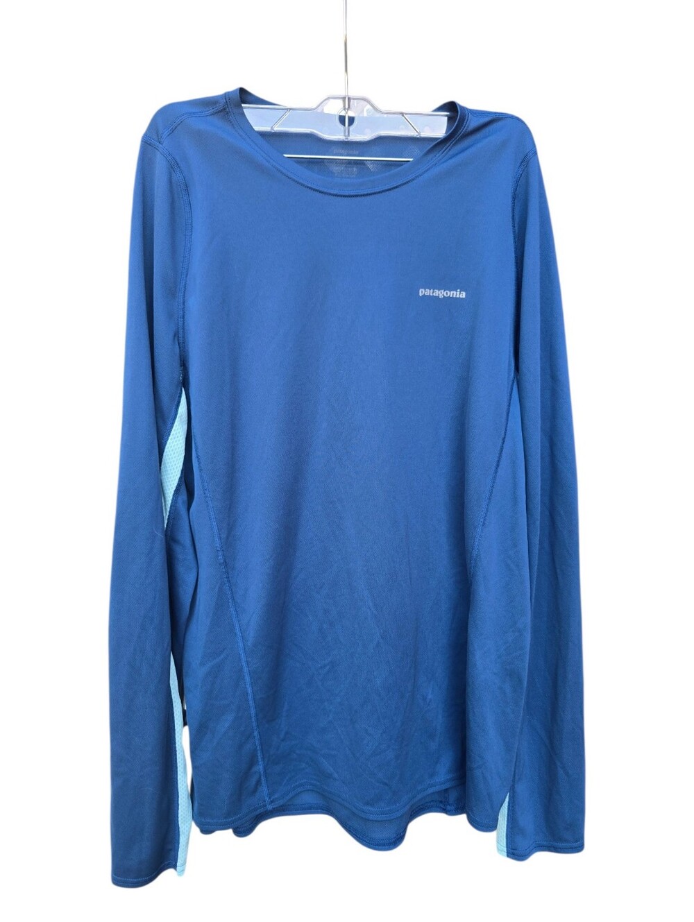 Patagonia Fore Runner Long Sleeve Mens Large Blue Lightweight Style 23665